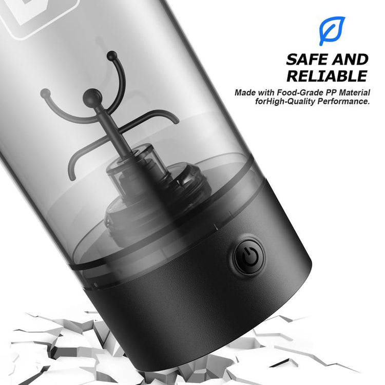 Zongym Electric Protein Shaker Bottle, 22Oz Blender for Mixing Protein, Gym Portable Cup, and Cocktails, BPA Free Self Stirring Shaker with Waterproof Design in Sleek Black