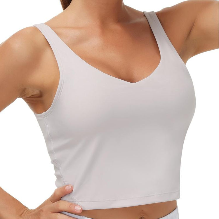THE GYM PEOPLE Sports Bra for Women Longline Padded Bra Yoga Crop Tank Tops Fitness Workout Running Top Tiktokshopbacktoschool Summer Athletic Wear
