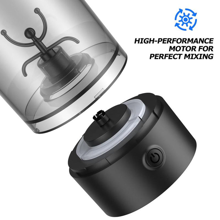 Zongym Electric Protein Shaker Bottle, 22Oz Blender for Mixing Protein, Gym Portable Cup, and Cocktails, BPA Free Self Stirring Shaker with Waterproof Design in Sleek Black