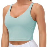 THE GYM PEOPLE Sports Bra for Women Longline Padded Bra Yoga Crop Tank Tops Fitness Workout Running Top Tiktokshopbacktoschool Summer Athletic Wear