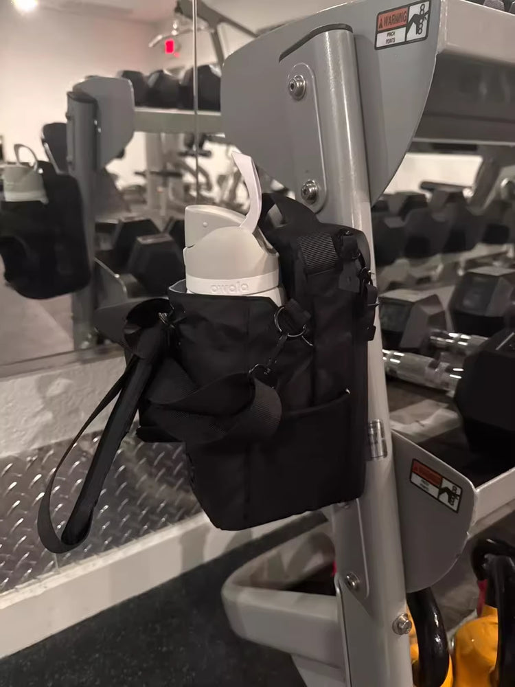 Magnetic Gym Bag Large Capacity Magnetic Carrier Bag with Phone Pocket Portable Gym Water Bottle Pouch Gym Accessories Organizer