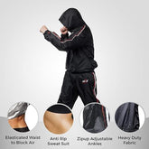 DEFY Heavy Duty Sauna Suit for Weight Loss Full Body Wrap Hoodie Men Women Anti-Rip Sweat Suit Gym Workout Exercise Gear