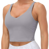 THE GYM PEOPLE Sports Bra for Women Longline Padded Bra Yoga Crop Tank Tops Fitness Workout Running Top Tiktokshopbacktoschool Summer Athletic Wear