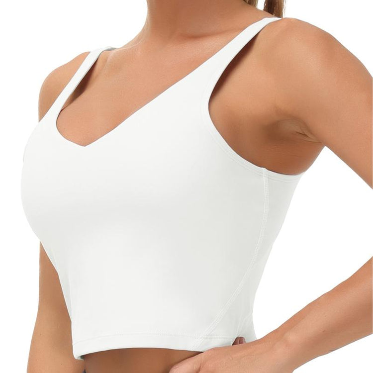 THE GYM PEOPLE Sports Bra for Women Longline Padded Bra Yoga Crop Tank Tops Fitness Workout Running Top Tiktokshopbacktoschool Summer Athletic Wear