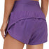 Women High Waisted Back Pocket Yoga Shorts Double Layer Running Yoga Sports Shorts
