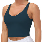 THE GYM PEOPLE Sports Bra for Women Longline Padded Bra Yoga Crop Tank Tops Fitness Workout Running Top Tiktokshopbacktoschool Summer Athletic Wear