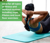 Thick Yoga Mat with Easy-Cinch Yoga Mat Carrier Strap - Fitness & Exercise Mat, 72"L X 24"W X 2/5 Inch Thick - Perfect Gift