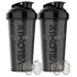 VELOMIX - 2 Pack 28 Oz Protein Shaker Bottles with 2X Wire Whisk & Leak Proof Shaker Cups for Protein Shakes - 100% Leak Proof Design
