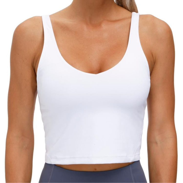 THE GYM PEOPLE Sports Bra for Women Longline Padded Bra Yoga Crop Tank Tops Fitness Workout Running Top Tiktokshopbacktoschool Summer Athletic Wear