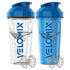 VELOMIX - 2 Pack 28 Oz Protein Shaker Bottles with 2X Wire Whisk & Leak Proof Shaker Cups for Protein Shakes - 100% Leak Proof Design