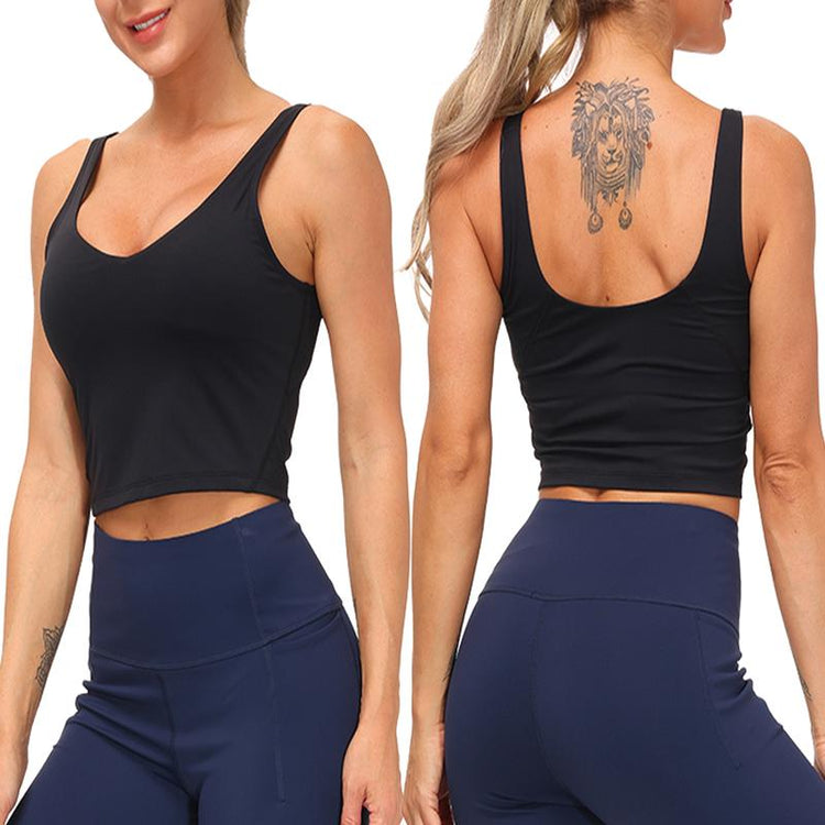 THE GYM PEOPLE Sports Bra for Women Longline Padded Bra Yoga Crop Tank Tops Fitness Workout Running Top Tiktokshopbacktoschool Summer Athletic Wear