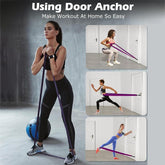 Resistance Band, 5 Counts/Set Durable Stretching Band, Elastic Band for Home Gym Workout, Fitness Equipment for Men and Women, Fitness Workout, Calisthenics Tools, Flex Straps, Exercise Equipment, Fitness Training Band, Home Gym Kit