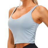 THE GYM PEOPLE Sports Bra for Women Longline Padded Bra Yoga Crop Tank Tops Fitness Workout Running Top Tiktokshopbacktoschool Summer Athletic Wear