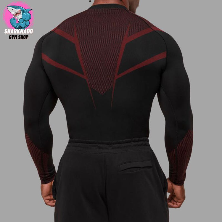 Men Gym Long Sleeves T-Shirt, Comfortable Quick Dry Sportswear for Male, Workouts Fitness Tops, Athletic Tight Shirt