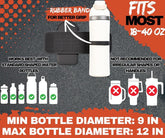 Black Magnetic Water Bottle Sleeve Bag with Large Phone Holder for Gym | Attach to Any Gym Equipment | Smartphone Accessory - Cellphone