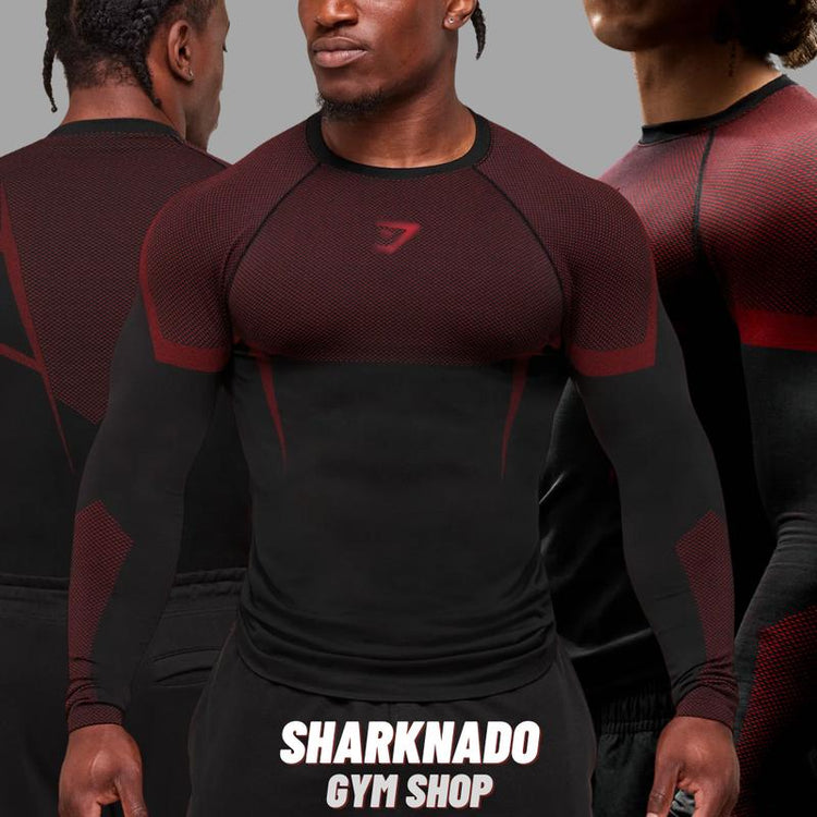 Men Gym Long Sleeves T-Shirt, Comfortable Quick Dry Sportswear for Male, Workouts Fitness Tops, Athletic Tight Shirt
