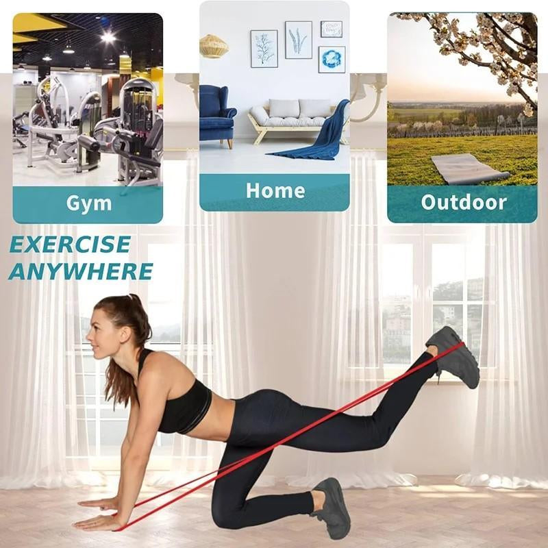 Resistance Band, 5 Counts/Set Durable Stretching Band, Elastic Band for Home Gym Workout, Fitness Equipment for Men and Women, Fitness Workout, Calisthenics Tools, Flex Straps, Exercise Equipment, Fitness Training Band, Home Gym Kit