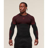 Men Gym Long Sleeves T-Shirt, Comfortable Quick Dry Sportswear for Male, Workouts Fitness Tops, Athletic Tight Shirt