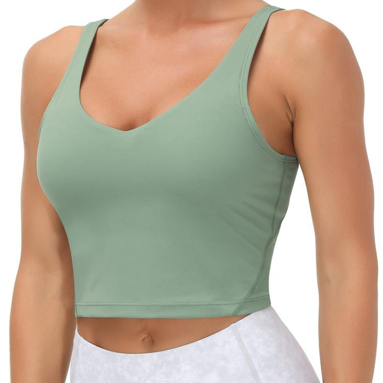 THE GYM PEOPLE Sports Bra for Women Longline Padded Bra Yoga Crop Tank Tops Fitness Workout Running Top Tiktokshopbacktoschool Summer Athletic Wear