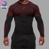 Men Gym Long Sleeves T-Shirt, Comfortable Quick Dry Sportswear for Male, Workouts Fitness Tops, Athletic Tight Shirt