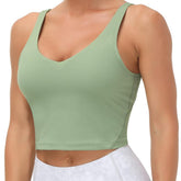 THE GYM PEOPLE Sports Bra for Women Longline Padded Bra Yoga Crop Tank Tops Fitness Workout Running Top Tiktokshopbacktoschool Summer Athletic Wear